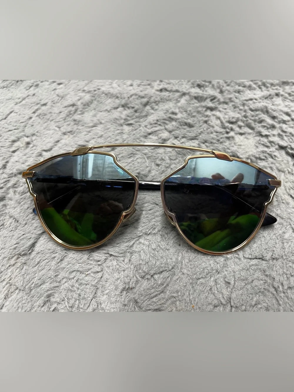 Christian Dior So Real A 3YG9P Sunglasses Blue Mirror Palladium Pre-Owned